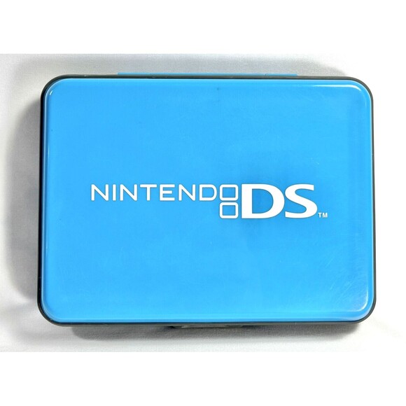 Power A Nintendo DS Blue and White Hard Shell Storage Console and Game Case - Picture 1 of 11